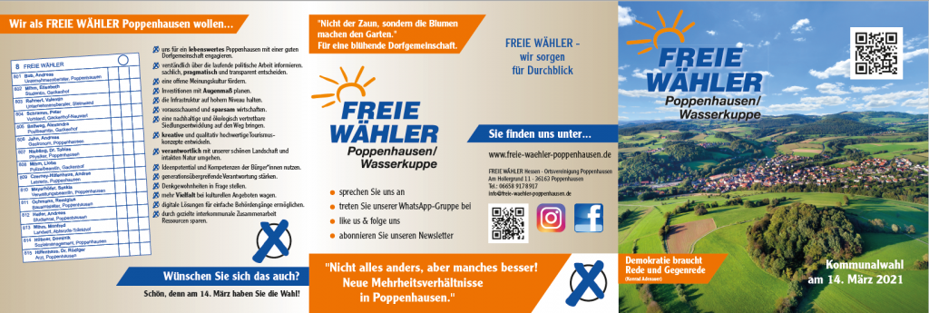 Wahlflyer Freie Wähler Seite 1