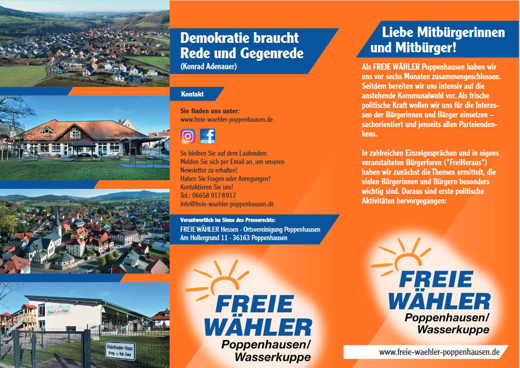 Zweiter Flyer Freie Wähler Seite 1